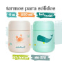 Miniland - Thermos Bébé pour Aliments 280ml en Acier Inoxydable, Maintient la Température Plus de 24h, Fermeture Hermétique et I