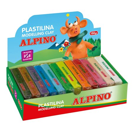 Alpin DP000918 Lot de 12 blocs de pâte à modeler de 150 grammes