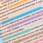 Fixo Notes | Bandes adhésives pour surligner | 8 couleurs pastel | 20 bandes par couleur | 5 x 135 mm | plastique translucide | 