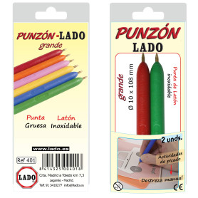 LADO grand poinçon laiton inoxydable LADO grand poinçon laiton inoxydable