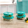 Luminarc Turquoise Récipient rectangulaire hermétique en verre 82 cl