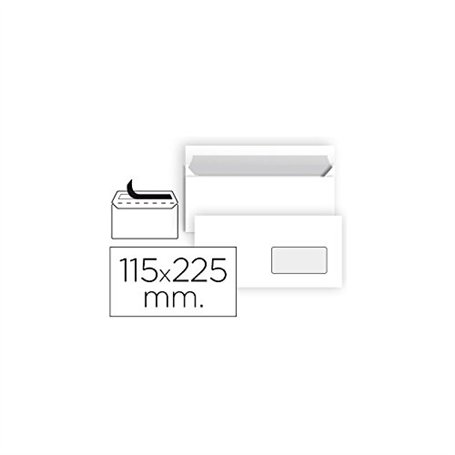 liderpapel sb90 – Pack de 25 enveloppes avec fenêtre droite