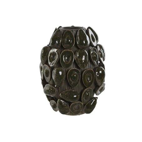 Vase Home ESPRIT Vert Céramique Grès Avocat Tropical 25 x 25 x 30 cm