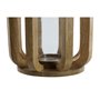 Bougeoir Home ESPRIT Naturel Verre Bois de manguier 25 x 25 x 35 cm