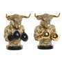 Figurine Décorative Home ESPRIT Noir Doré Taureau 25