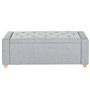 Banquette Home ESPRIT Gris clair Polyester Bois 120 X 50 X 42 CM
