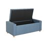 Banquette Home ESPRIT Bleu Polyester Bois 120 X 50 X 42 CM