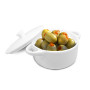 Nerthus FIH 375 Porcelaine Snacks Cocotte, Blanc