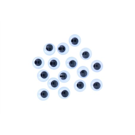 INNSPIRO Yeux mobiles noirs auto-adhésifs ronds 8 mm. 80u