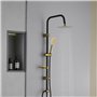 Colonne de douche Fontastock Noir Doré Acier inoxydable ABS Chrome