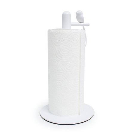 Balvi Support à essuie-Tout Birdie Couleur Blanc Porte-Rouleau avec Oiseau décoratif Métal/Plastique