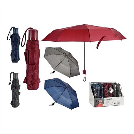 DKD Home Decor Parapluie pliable en métal fibre (88 x 88 x 55 cm)