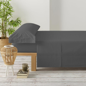 Degrees Home Premium - Parure de lit 160x200 - Drap Housse 160x200 - Drap Plat 160x200-2 taies d'oreiller 80x50, Ardoise Degrees Home Premium - Parure de lit 160x200 - Drap Housse 160x200 - Drap Plat 160x200-2 taies d'oreiller 80x50