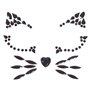 FIESTAS GUIRCA | Bijoux Faciaux Autocollants Chat pour Femme - Accessoire de Maquillage pour Halloween et Fêtes à Thème - Idéal