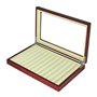 MaestroRelojero - Vitrine en Bois pour 12 Stylos | Plateau Porte Stylo | Présentoir à Stylo | en Bois Cherry