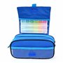 office box Colorline Trousse triple design avec grands compartiments intérieurs avec fermeture éclair individuelle, multicolore,