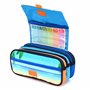 office box Colorline Trousse triple design avec grands compartiments intérieurs avec fermeture éclair individuelle, multicolore,