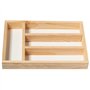 Space Home - Plateau À Ustensiles pour Couverts en Bois - Range-couverts - Organisateur De Tiroir - Boîte De Rangement pour Cuis