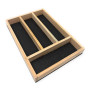 Space Home - Plateau À Ustensiles pour Couverts en Bois - Range-couverts - Organisateur De Tiroir - Boîte De Rangement pour Cuis