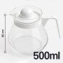 MGE - Pichet pour Micro-ondes - Carafe à Café en Verre - Verseuse en Verre avec Couvercle - Théière Thermique - Verseuse à Café 