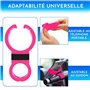Support Telephone Velo Appartement Home Trainer Tapis de Course Universel Convient aux Smartphones jusqu'a 7,6" Rose