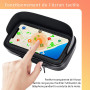 Support Telephone Moto Scooter Etanche Etui de Protection valide pour Smartphones jusqu'a 7,2" Visiere antireflet Fixation retro