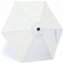 Yaqor Tissu parasol 6 tiges 3 mètres blanc. Pièce de rechange pour parasol 6 baleines 3 mètres résistant et épais. Pièce de rech