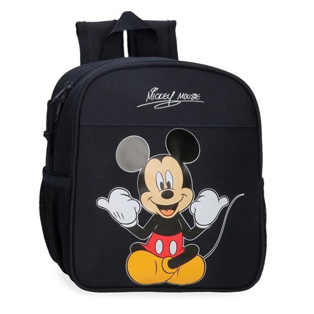 Disney Joumma Mickey Cheerful Sac à Dos préscolaire Adaptable à Chariot Noir 21 x 25 x 10 cm Polyester 5