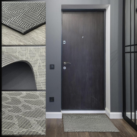 Tadi & Imperio1979 Tapis Vinyle tressé - Tapis Vinyle - 40 x 40 cm - Tapis extérieur - Tapis de Cuisine - Tapis Vinyle Cuisine -