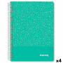 Cahier Imprex Vert A5 80 Volets (4 Unités)