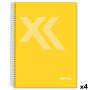 Cahier Imprex Jaune A5 80 Volets (4 Unités)