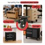 Kit de 4 roulettes pour meubles avec frein - 50 mm | jusqu'à 320 kg - Kit de montage complet vis et outils - Roues pour meubles