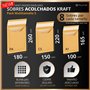 Lot de 24 enveloppes matelassées en papier kraft blanc ou les deux – Fermeture autocollante – Enveloppes en papier avec bulles i