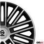 Sparco Enjoliveurs Bergamo - 15-pouces - Argent/Noir - Set de 4 pièces