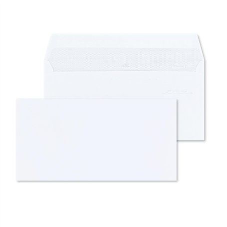 RAYLU PAPER - Lot de 10 enveloppes blanches en papier avec fermeture auto-adhésive pour envoi de documents et lettres