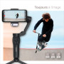PORTENTUM stabilisateur Smartphone avec Module IA de Suivi Autonome – Gimbal pour Smartphone à 3 Axes Pliable avec trépied – Com