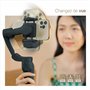 PORTENTUM stabilisateur Smartphone avec Module IA de Suivi Autonome – Gimbal pour Smartphone à 3 Axes Pliable avec trépied – Com
