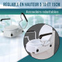 OrtoPrime Rehausseur WC Adulte avec Reposabrazos Pliables - Hauteur Réglable 5, 10 et 15 Centimètres - Rehausseur WC avec Couver