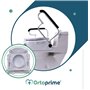 OrtoPrime Rehausseur WC Adulte avec Reposabrazos Pliables - Hauteur Réglable 5, 10 et 15 Centimètres - Rehausseur WC avec Couver