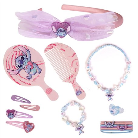 Disney - Stitch Accessoire Bijoux et Cheveux Fille - Cadeau Stitch Enfant - Lilo et Stitch Idée Cadeau Fille - Brosse