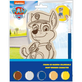 Figurines colorées en bois Paw Patrol - Set de figurines à peindre sur bois avec motif Pat' Patrouille, idéal pour les activités Figurines colorées en bois Paw Patrol - Set de figurines à peindre sur bois avec motif Pat' Patrouille