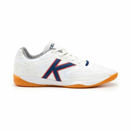 Chaussures de Futsal pour Adultes Kelme Indoor Copa Elastic Blanc