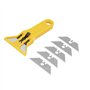 Grattoir en plastique avec lame rétractable de 19 mm et 5 lames de rechange