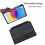 ROOFEI Étui avec clavier pour iPad A16 11/10 génération (2025/2022, 11/10,9") – 7 couleurs éclairées magnétiques amovibles avec