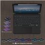 ROOFEI Étui avec clavier pour iPad A16 11/10 génération (2025/2022, 11/10,9") – 7 couleurs éclairées magnétiques amovibles avec