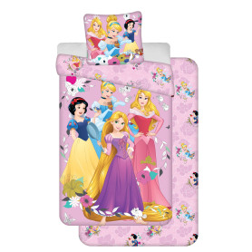 Parure de Lit Princesses Disney 3 Pièces 100% Coton - Housse de Couette 140x200 cm + Taie d'oreiller 65x65 cm + Drap-Housse Parure de Lit Princesses Disney 3 Pièces 100% Coton - Housse de Couette 140x200 cm + Taie d'oreiller 65x65 cm + Drap-Housse