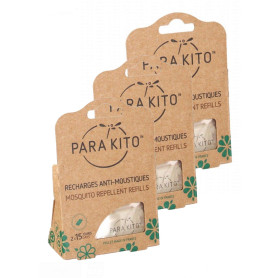 Parakito - Protection ANTIMOUSTIQUE Naturelle - Recharges Para'kito pour Bracelet et Clip - Lot de 3 x 2 Parakito - Protection ANTIMOUSTIQUE Naturelle - Recharges Para'kito pour Bracelet et Clip - Lot de 3 x 2