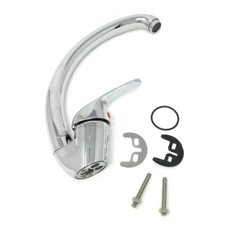 TEMPS DE SOLDES Robinet Pour Évier Cuisine Mélangeur Canon Haute Laiton Chrome Mono Commande