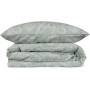 Parure de lit - 1 housse de couette 220 x 240 cm + 2 taies d'oreiller 60 x 60 cm - 65% coton, 35% polyester - Vert