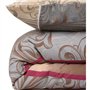 Parure de lit - 1 housse de couette 220 x 240 cm + 2 taies d'oreiller 60 x 60 cm - 65% coton, 35% polyester - Gris